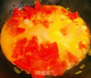 番茄鸡蛋炒年糕的做法步骤：9