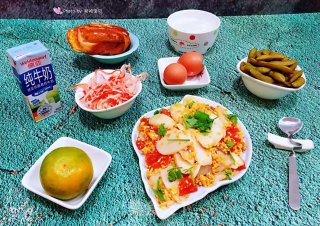 番茄鸡蛋炒年糕的做法步骤：15