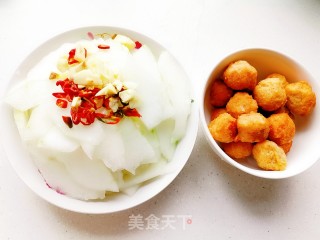 冬瓜烧藕丸子的做法步骤：2