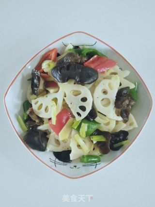 清炒莲藕的做法步骤：8