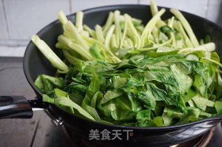 椒丝腐乳炒通心菜的做法步骤：5