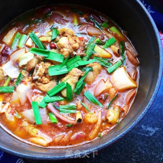 香辣时蔬鸡腿煲的做法步骤：10