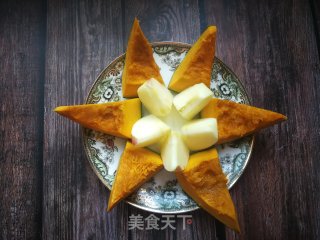 冰糖蒸南瓜苹果的做法步骤：4