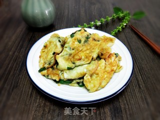 九层塔煎蛋的做法步骤：12
