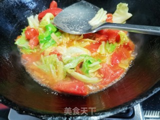 西红柿炒圆白菜的做法步骤：7