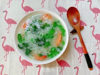 虾虾菜心粒粥~的做法步骤：4