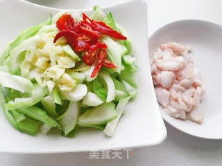 炒青菜梗的做法步骤：2