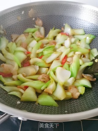 炒青菜梗的做法步骤：4