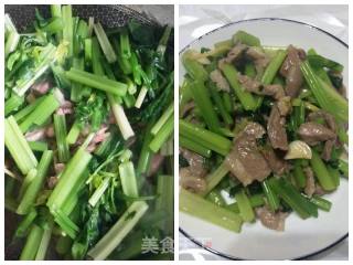 彭豆做的家常版羊肉炒西芹的做法步骤：6