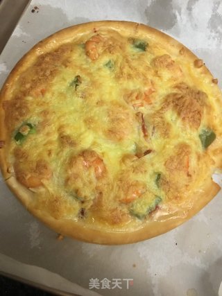 鲜虾披萨饼的做法步骤：9