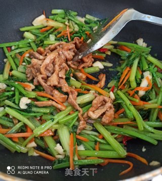 香芹肉丝的做法步骤：9