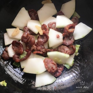 冬瓜炒腊肠的做法步骤：8