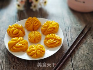 南瓜花卷的做法步骤：15
