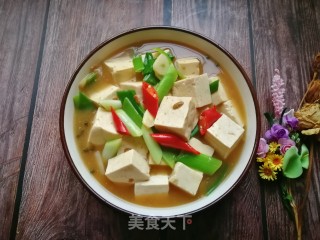 蒜苗炖豆腐的做法步骤：10