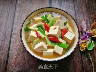 蒜苗炖豆腐的做法步骤：11