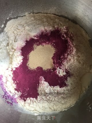 日式紫米面包的做法步骤：1