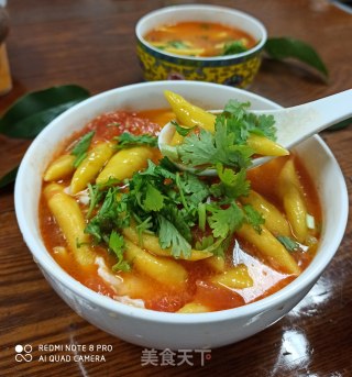 西红柿手工面鱼汤的做法步骤：9