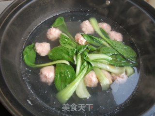 虾滑油菜汤的做法步骤：9