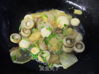 白萝卜烧口蘑的做法步骤：9
