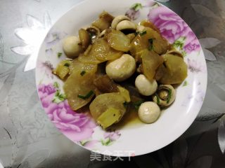 白萝卜烧口蘑的做法步骤：10