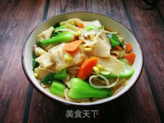 胡萝卜上海青烩饼的做法步骤：12