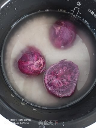 紫薯芝士饭团的做法步骤：1