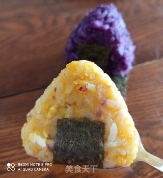 紫薯芝士饭团的做法步骤：8