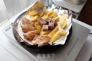 烤鸡翅牛肉土豆块的做法步骤：7