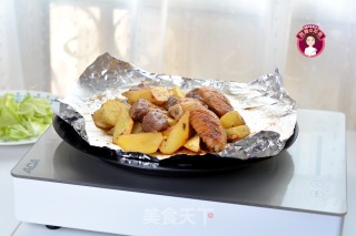烤鸡翅牛肉土豆块的做法步骤：8