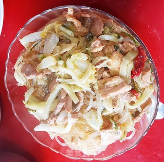 东北家常菜白菜猪肉炖粉条的做法步骤：9