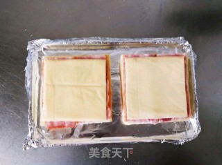 十分钟快手早餐【芝士培根厚土司片】的做法步骤：4