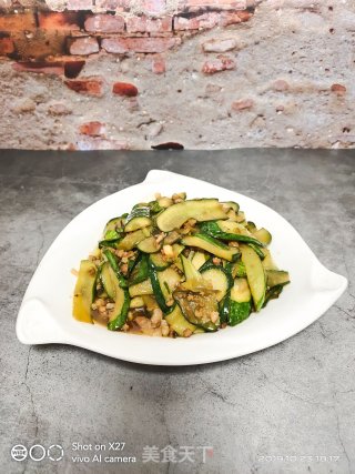 黄瓜炒肉末的做法步骤：7