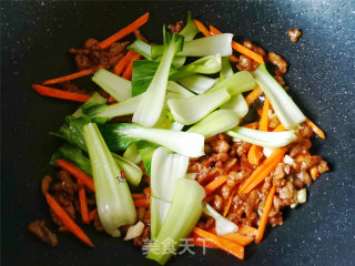 青菜炒粉丝的做法步骤：5