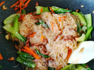 青菜炒粉丝的做法步骤：7