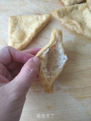 茭白烧酿豆腐的做法步骤：3
