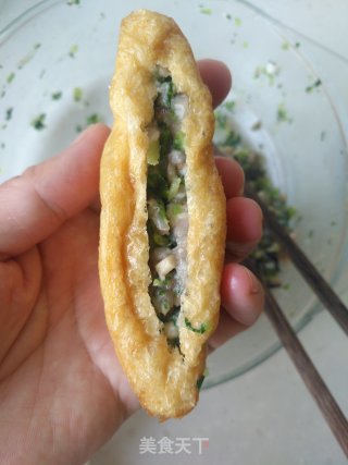 茭白烧酿豆腐的做法步骤：4