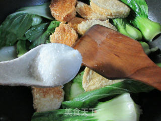 青菜烧鲜素鸡的做法步骤：8