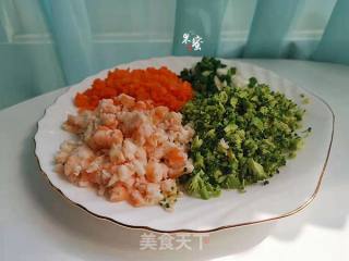 蔬菜虾仁米饭饼的做法步骤：5