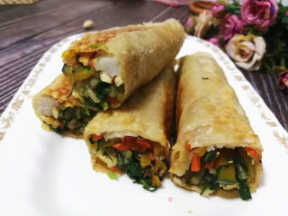 蔬菜卷饼的做法步骤：11
