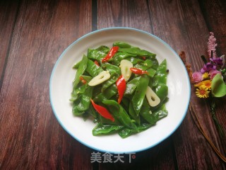 红椒炒眉豆角的做法步骤：10