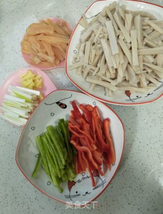 鸡肉炒莲藕的做法步骤：5
