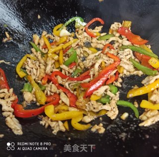彩椒鸡丝的做法步骤：9