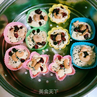 坚果小米蒸糕的做法步骤：11