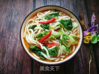 小白菜炒土豆粉的做法步骤：11