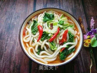 小白菜炒土豆粉的做法步骤：12