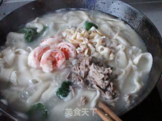 海鲜羊肉烩面的做法步骤：12