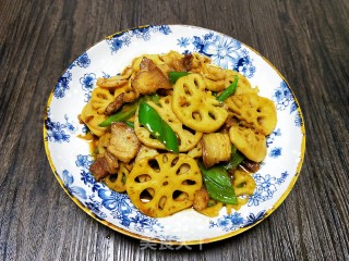 五花肉炒藕片的做法步骤：10