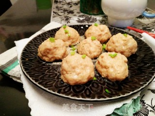清蒸萝卜猪肉丸子的做法步骤：6