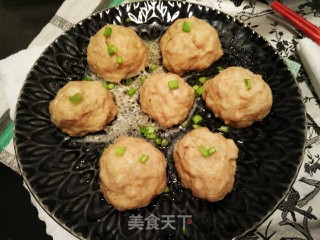 清蒸萝卜猪肉丸子的做法步骤：7