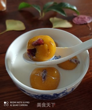 牛奶南瓜蔓越莓圆子的做法步骤：8